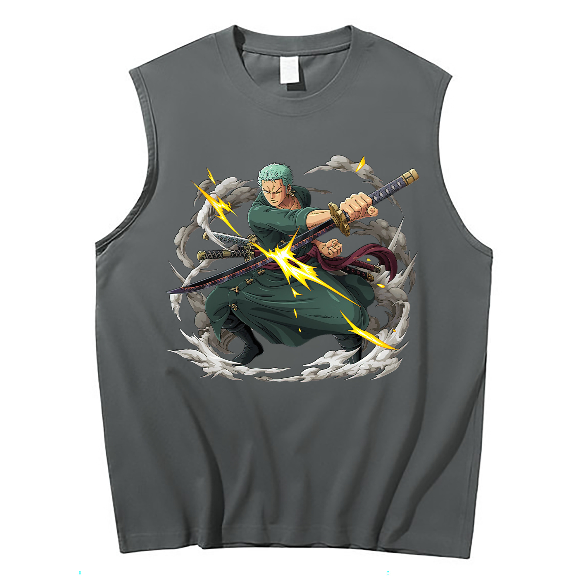 ワンピース ロロノア・ゾロ ONE PIECE Roronoa Zoro コットン100％タンクトップ（フロントプリント）